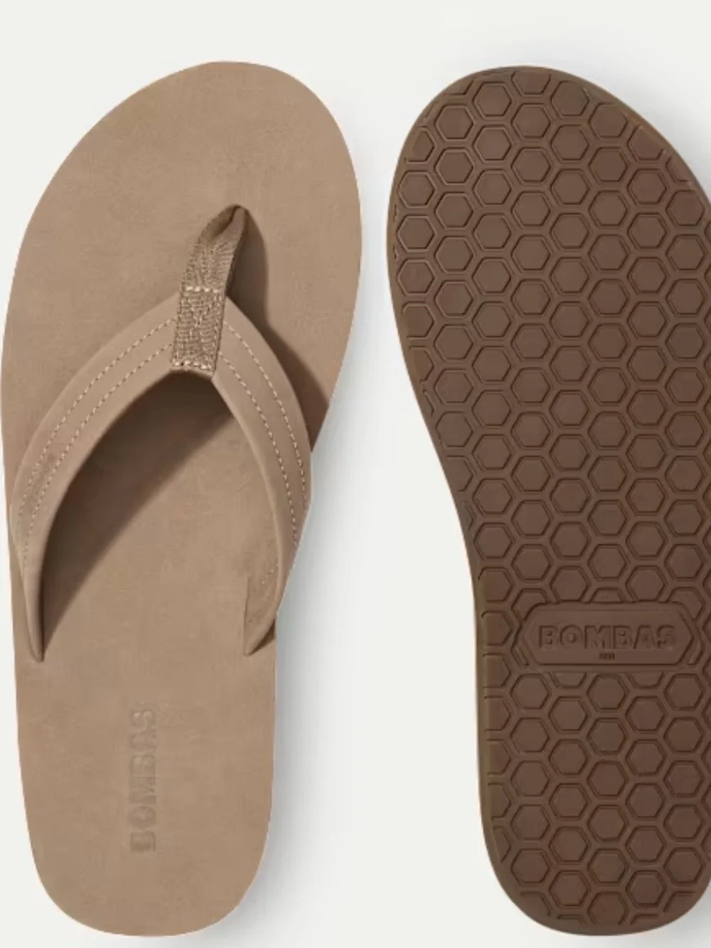 Bombas Men's Taupe Flip-Flop Sandals